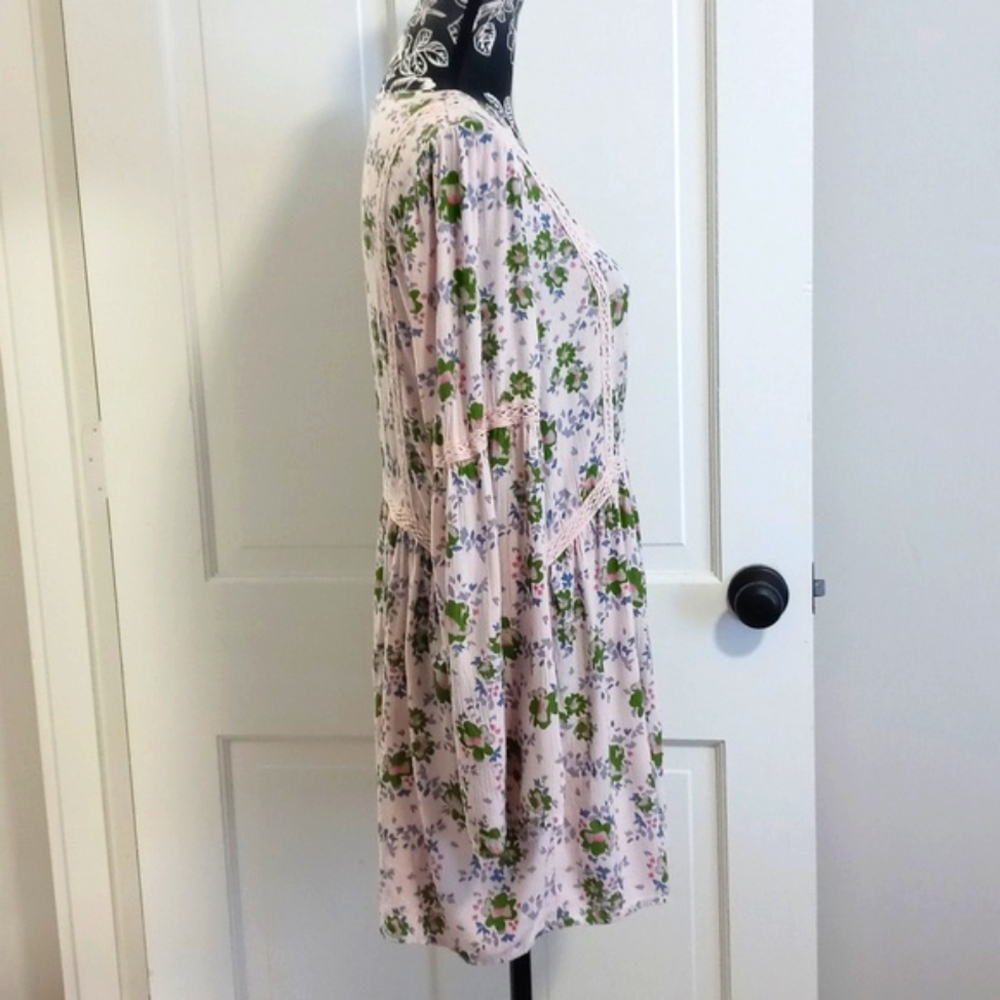 🌱Matilda Jane🌱 - Pink Floral "Like A Lady" Bell Sleeve Tunic Top OR Dress - Picture 5 of 16